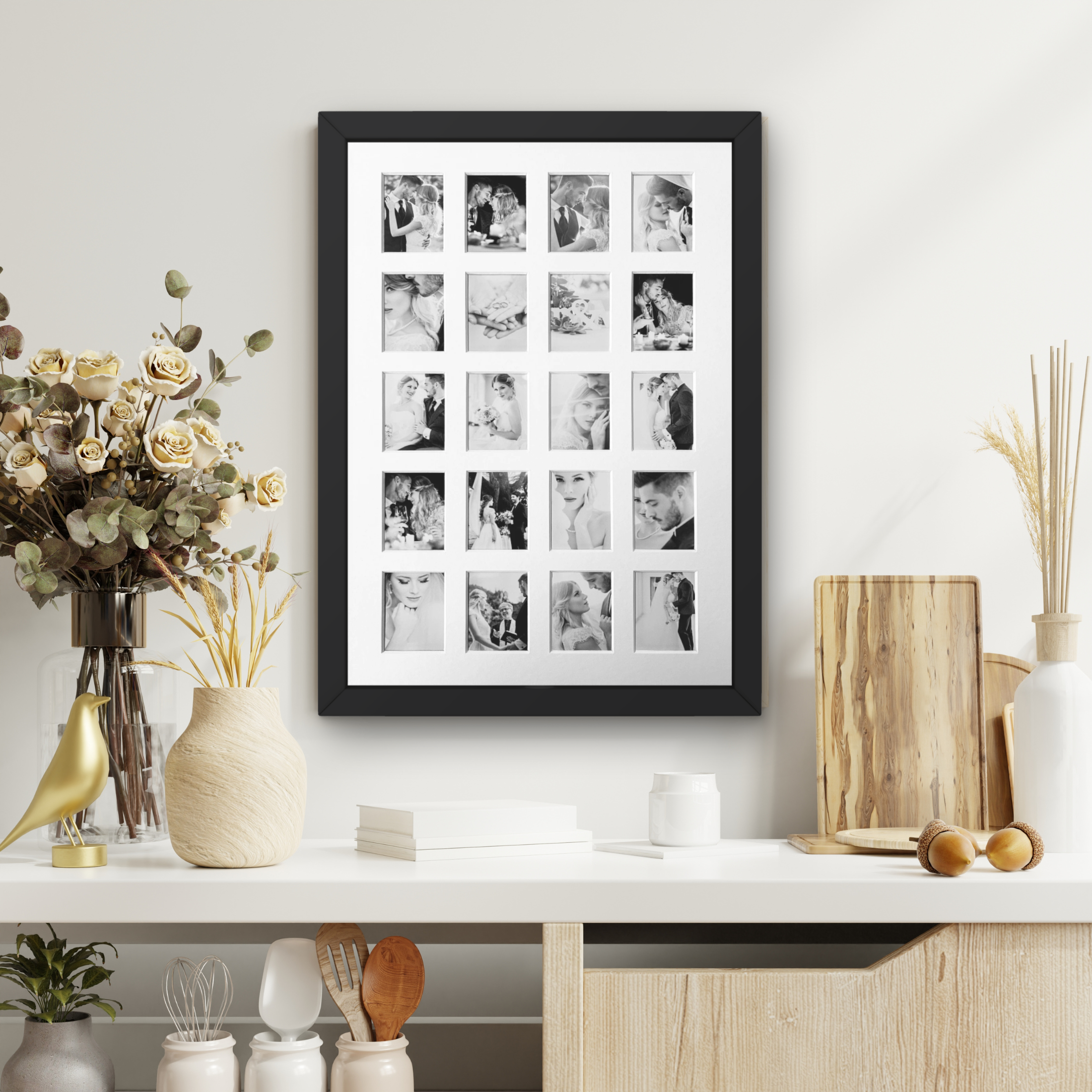 Instax Mini Photo Frame - A3 - 20 Aperture - Black Frame - Image 5