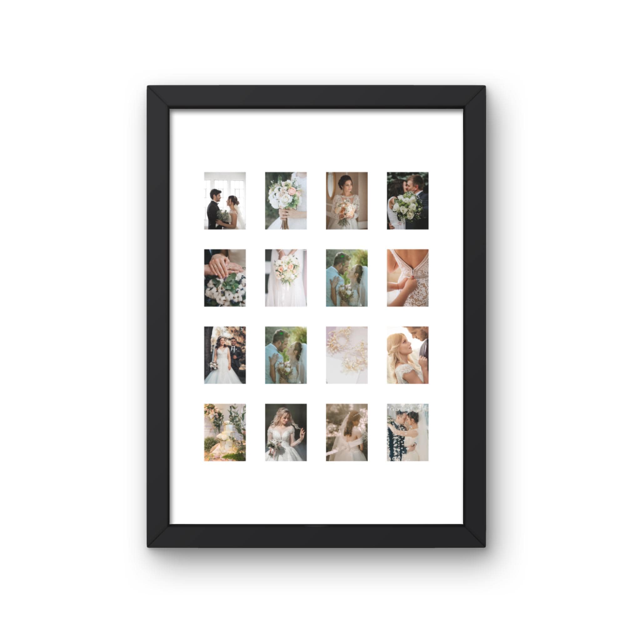 Instax Mini Photo Frame β’ 16 Aperture Picture Collage, Black or White Wood Design - Image 3
