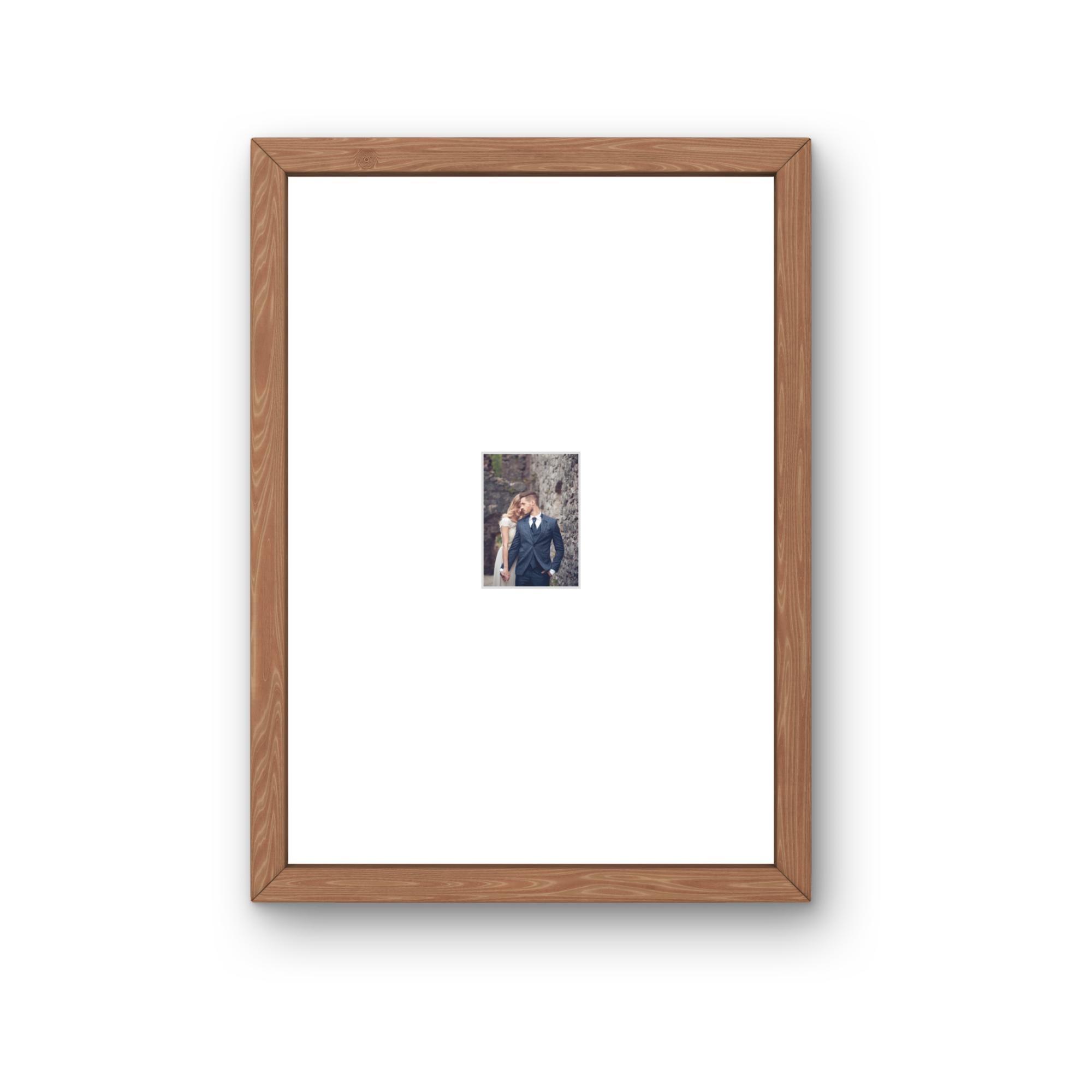 Instax Mini Photo Frame Oak Wood | Single Aperture | Minimalist Picture Shelf & Wall Display - Image 2