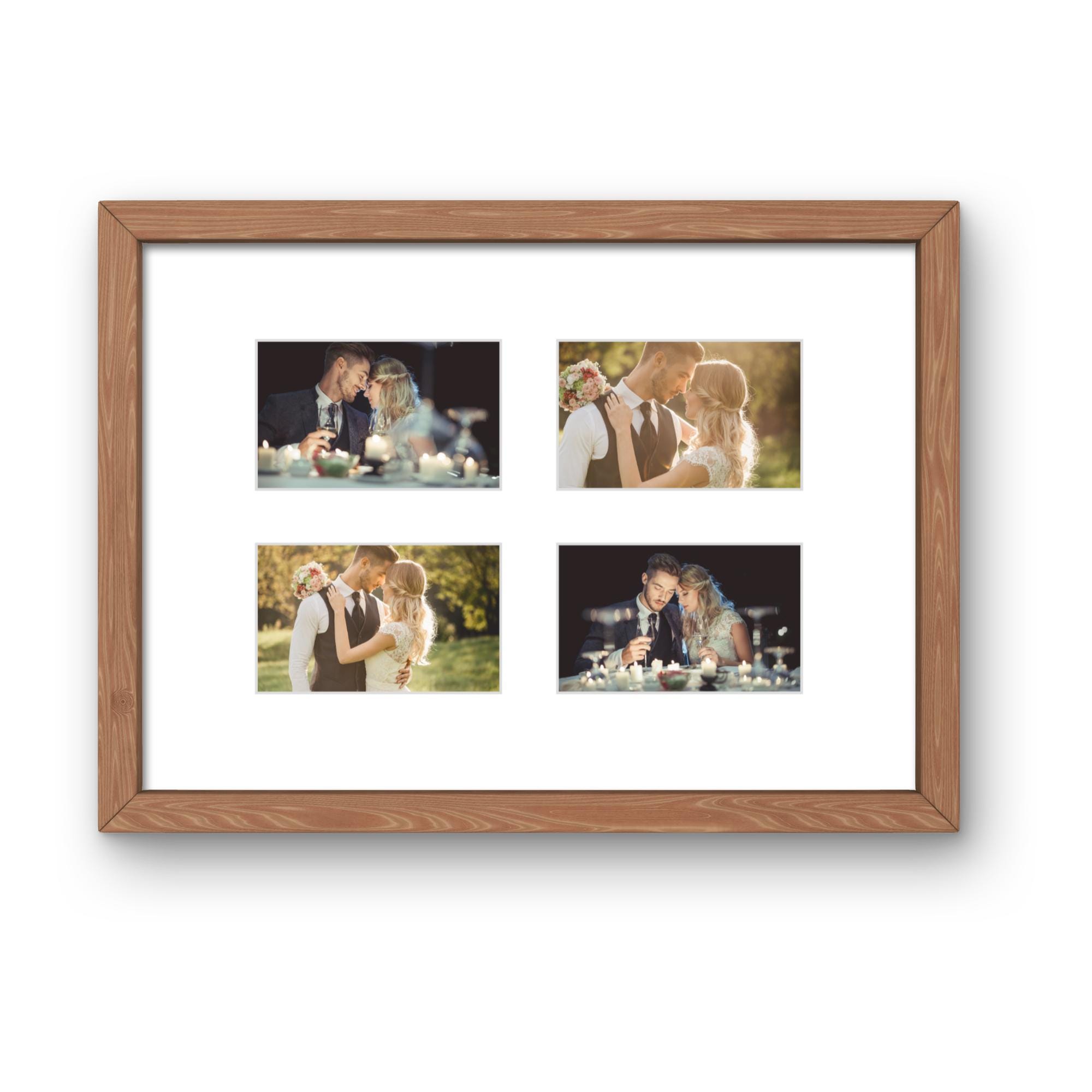 Instax Wide Photo Frame - 4 Aperture - Oak Wood Picture Display - Image 3