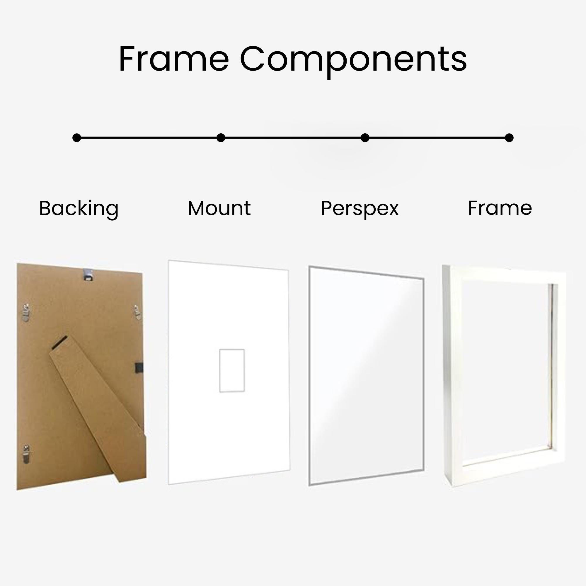 Instax Wide Photo Frame - 4 Aperture - White Wood Picture Display - Image 5