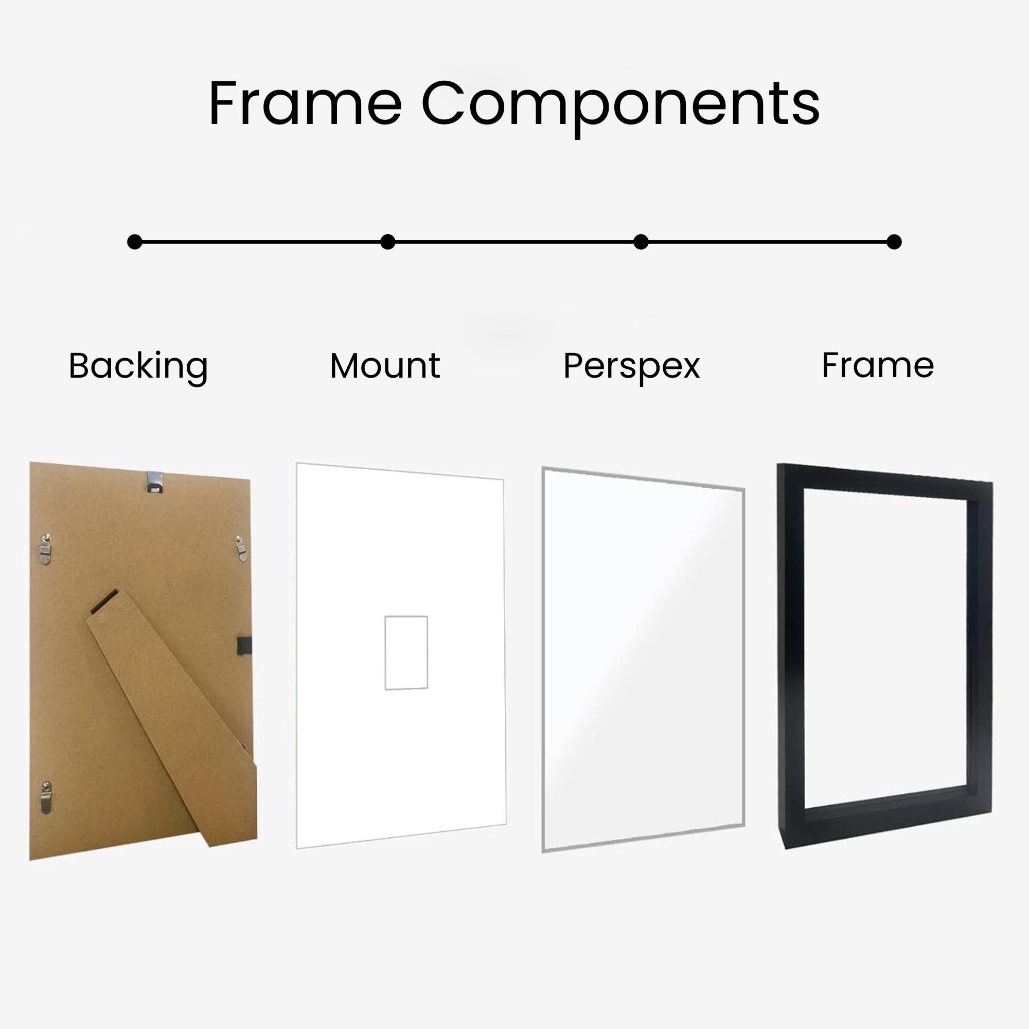 Instax Mini Frame â 8 Photo Multi Aperture Display, Black White Oak Wood Retro Picture Holder - Image 4