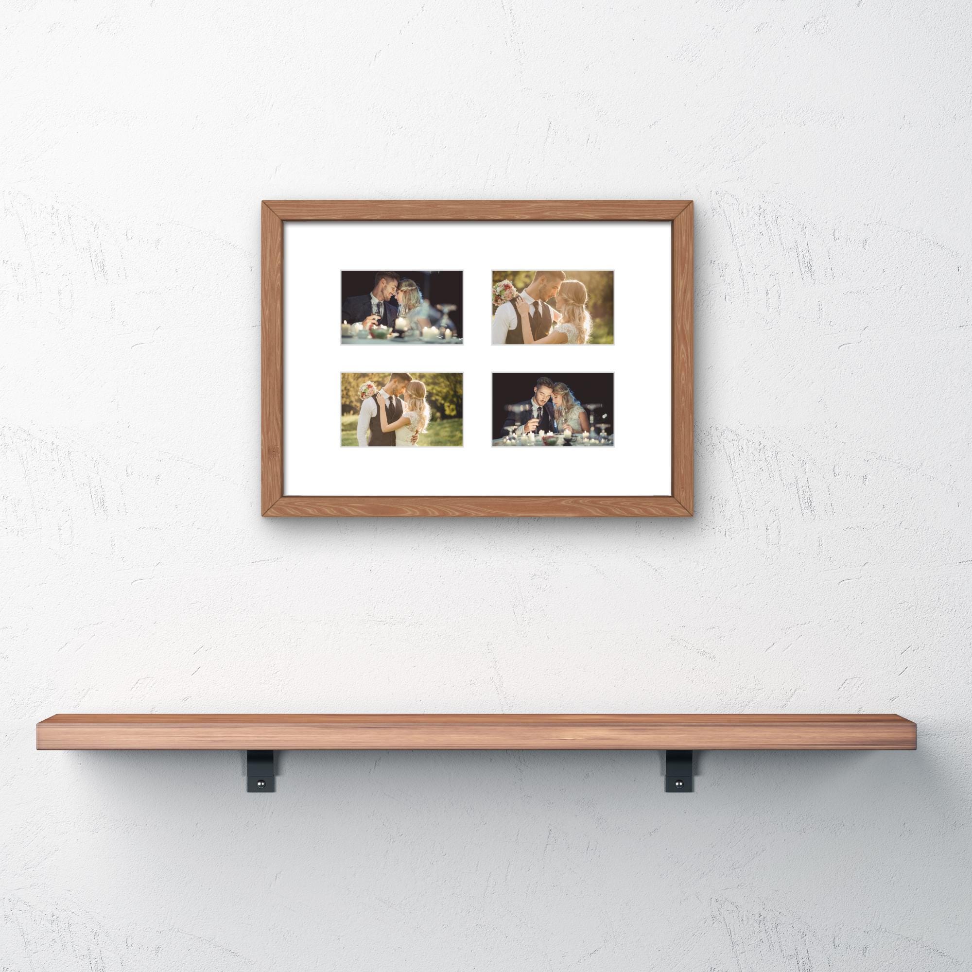 Instax Wide Photo Frame - 4 Aperture - Oak Wood Picture Display - Image 11