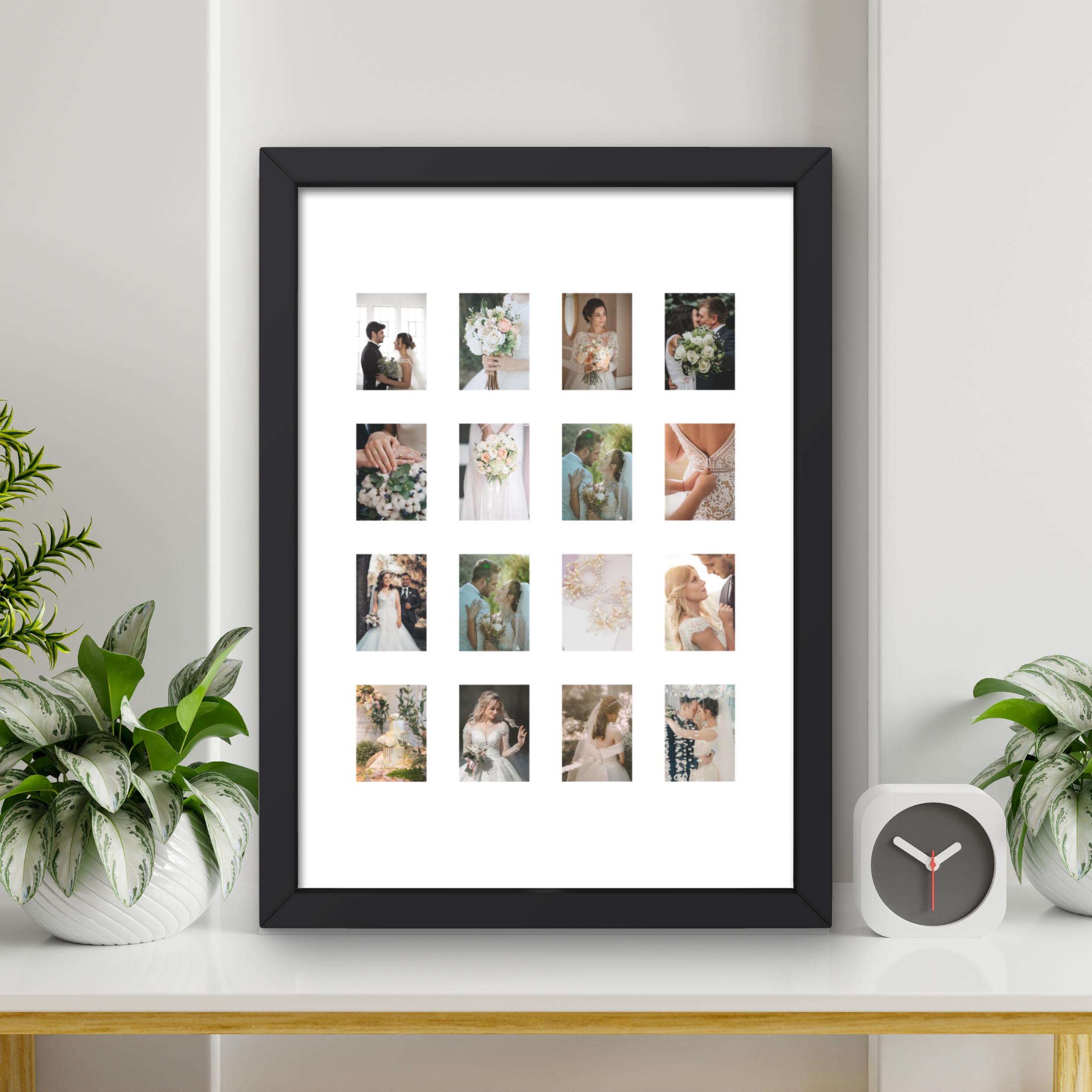 Instax Mini Photo Frame Bundle | A3 16-Picture + A4 8-Aperture | Black Wood Frame Wall Display - Image 4