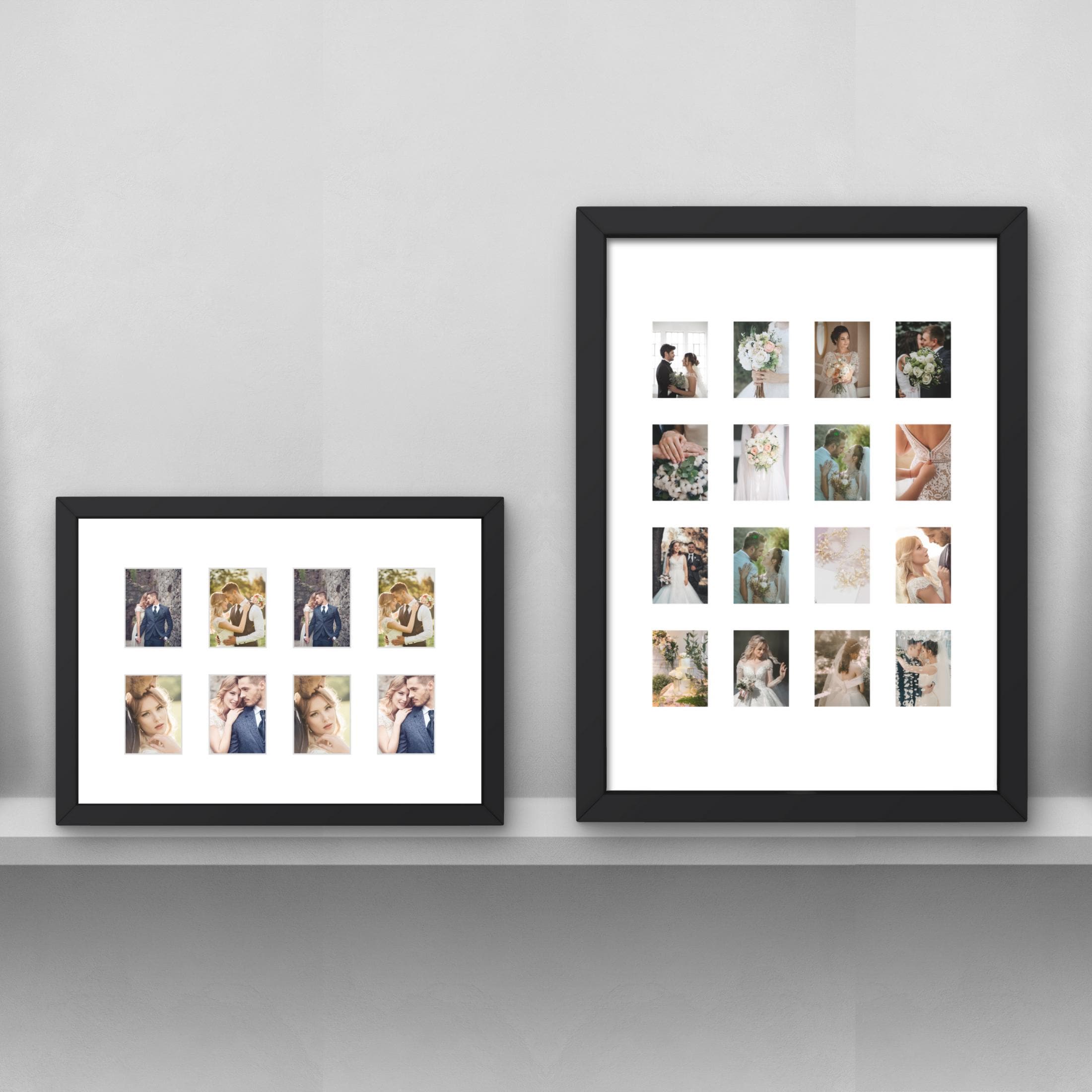 Instax Mini Photo Frame Bundle | A3 16-Picture + A4 8-Aperture | Black Wood Frame Wall Display - Image 6